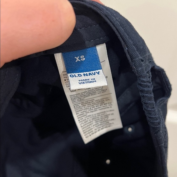 Old Navy Unisex Logo Baseball Cap Infant Baseball Hat Baby Navy Blue - Picture 3 of 4